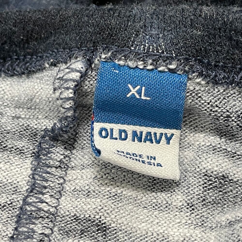 Old Navy Sweater Sweatshirt Women XL Blue Black Tie Dye Print Casual Lightweight - Picture 6 of 7